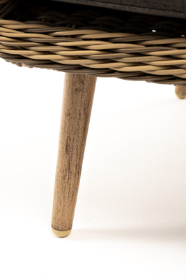 "Прованс" кресло из искусственного ротанга, цвет соломенный